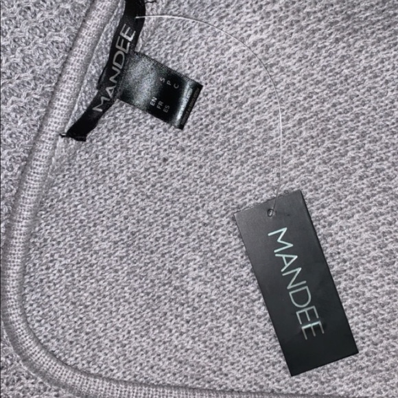 grey long open back sweater from MANDEES - Picture 5 of 7